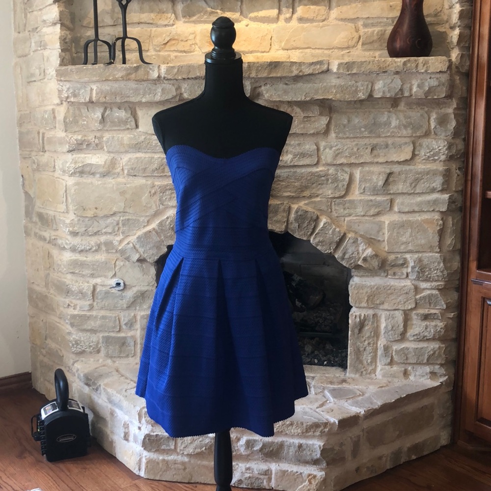 Strapless mini dress